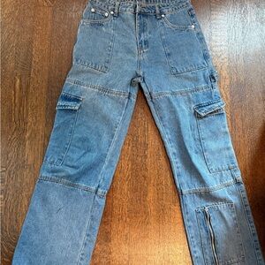 Edikted Denim Cargo Pants